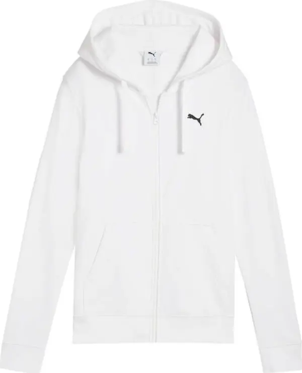 Puma Puma ESSENTIALS FULL ZIP HOODIE TR Дамски суитшърт, бяло, размер