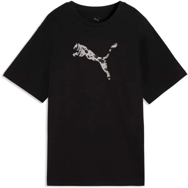 Puma Puma ESSENTIALS GRAPHIC ANIMAL RELAXED TEE Дамска тениска, черно, размер