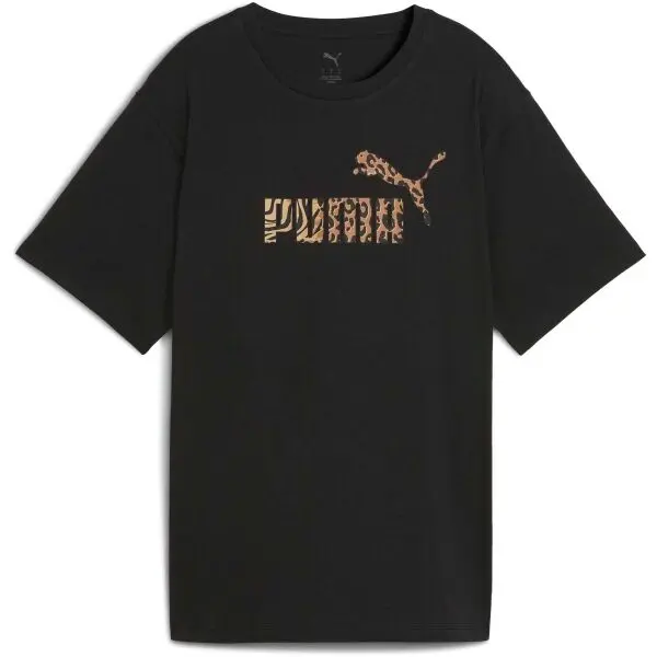 Puma Puma ESSENTIALS GRPHIC ANIMAL RELXED TEE Дамска тениска, черно, размер