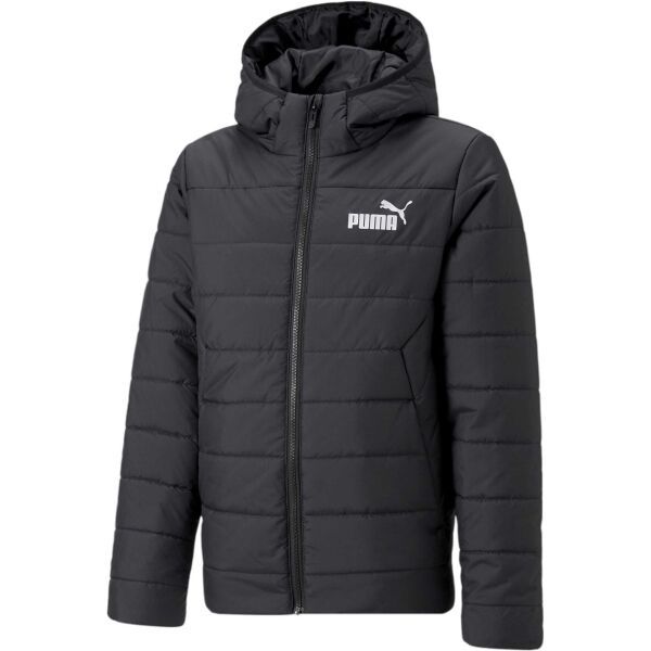 Puma Puma ESSENTIALS HOODED PADDED JACKET Яке за момчета, черно, размер
