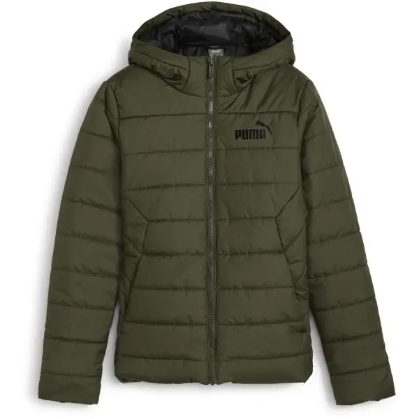 Puma Puma ESSENTIALS HOODED PADDED JACKET Яке за момчета, тъмнозелено, размер