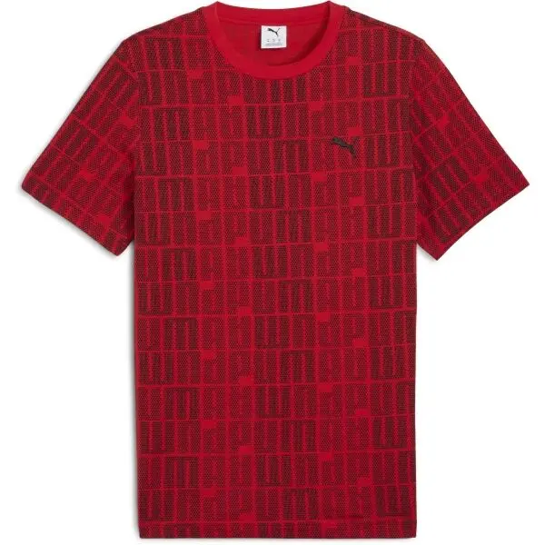Puma Puma ESSENTIALS LOGO LAB AOP TEE Мъжка тениска, червено, размер