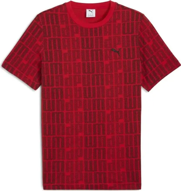 Puma Puma ESSENTIALS LOGO LAB AOP TEE Мъжка тениска, червено, размер