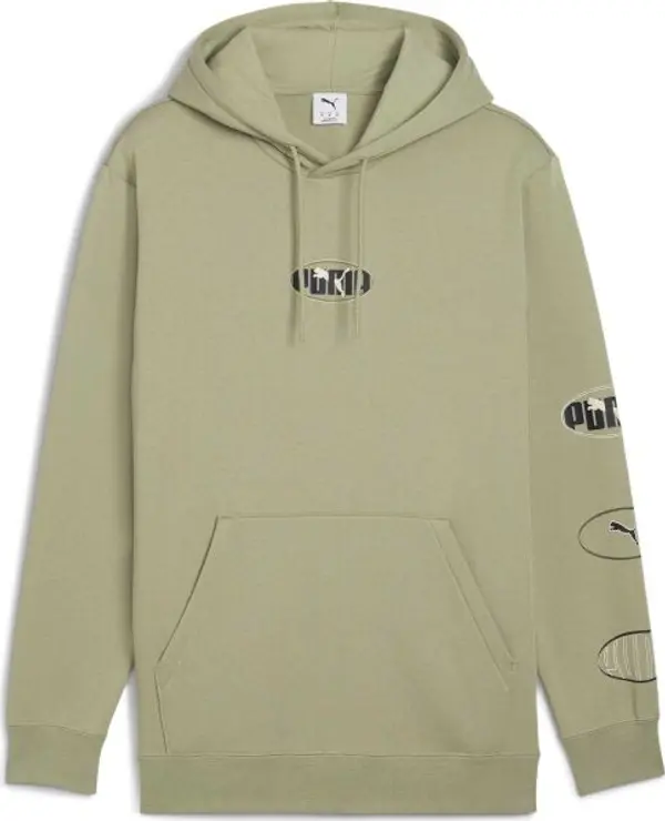 Puma Puma ESSENTIALS LOGO LAB EXEKUTION HOODIE Мъжки суитшърт, khaki, размер