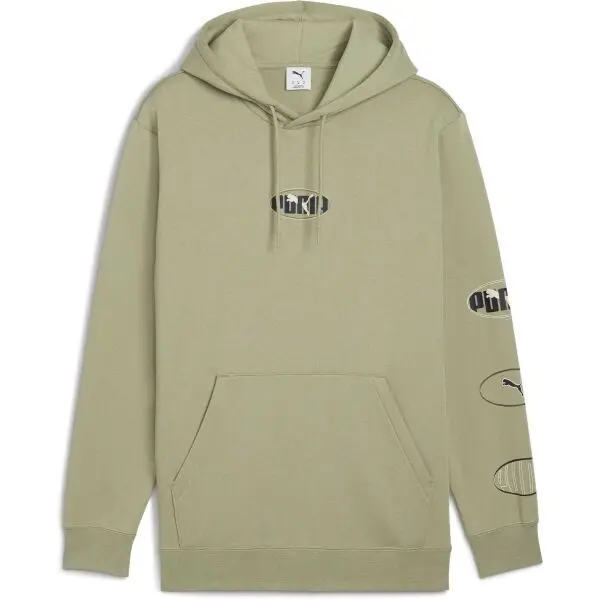 Puma Puma ESSENTIALS LOGO LAB EXEKUTION HOODIE Мъжки суитшърт, khaki, размер