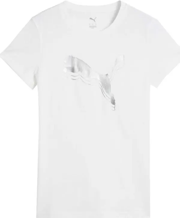 Puma Puma ESSENTIALS METALLIC TEE Дамска тениска, бяло, размер