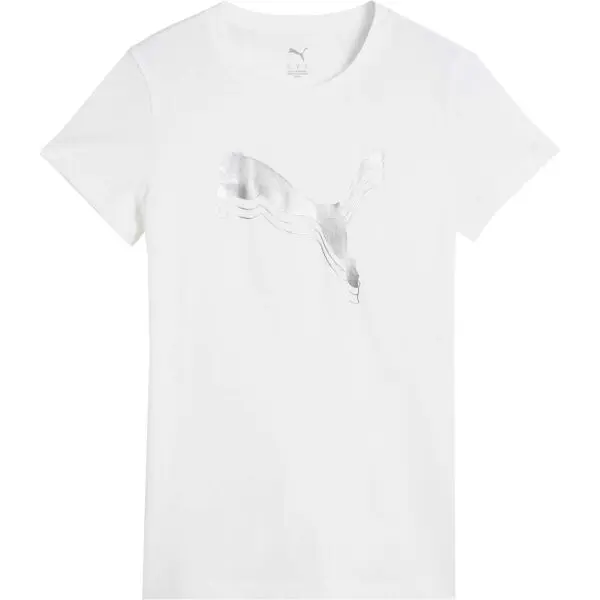 Puma Puma ESSENTIALS METALLIC TEE Дамска тениска, бяло, размер