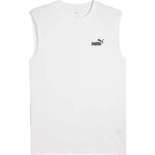 Puma Puma ESSENTIALS NO 1 LOGO SLEVEIESS TEE Мъжки потник, бяло, размер