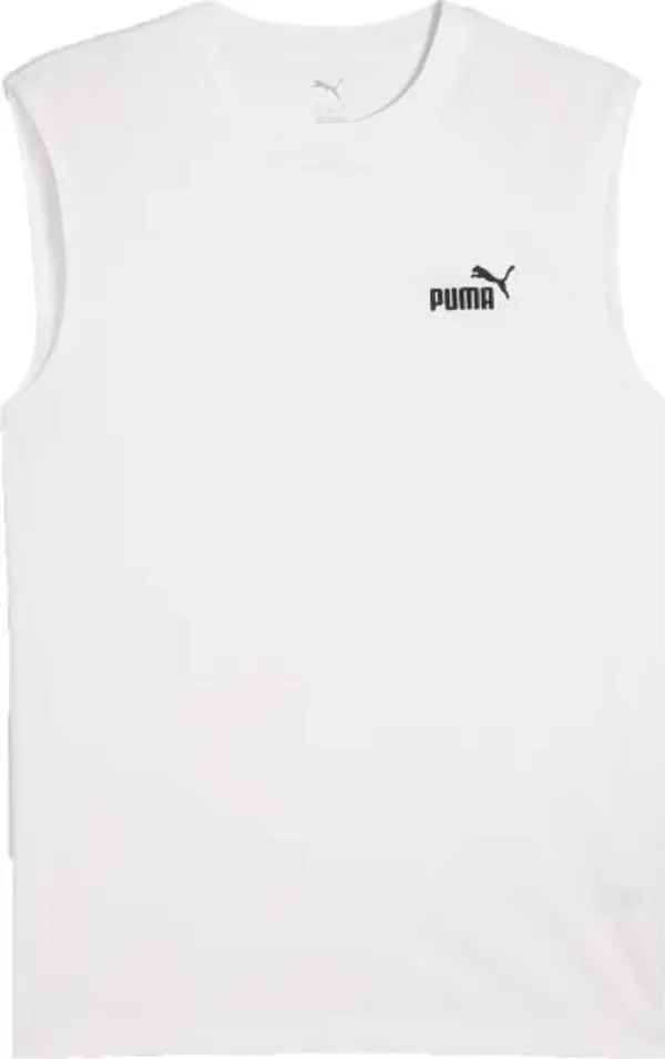 Puma Puma ESSENTIALS NO 1 LOGO SLEVEIESS TEE Мъжки потник, бяло, размер