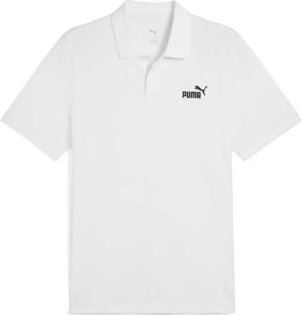 Puma Puma ESSENTIALS NO 1.LOGO PIQUE POLO Мъжка тениска с якичка, бяло, размер