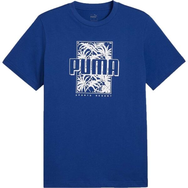 Puma Puma ESSENTIALS + PALM RESORT GRAPHIC TEE Мъжка тениска, тъмносин, размер