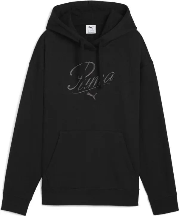 Puma Puma ESSENTIALS SCRIPT COMFORT HOODIE FL Дамски суитшърт, черно, размер