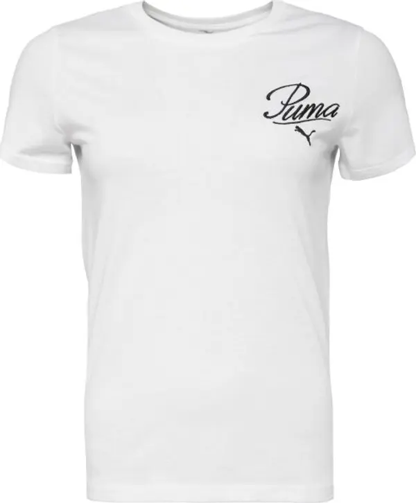 Puma Puma ESSENTIALS SCRIPT TEE Дамска тениска, бяло, размер