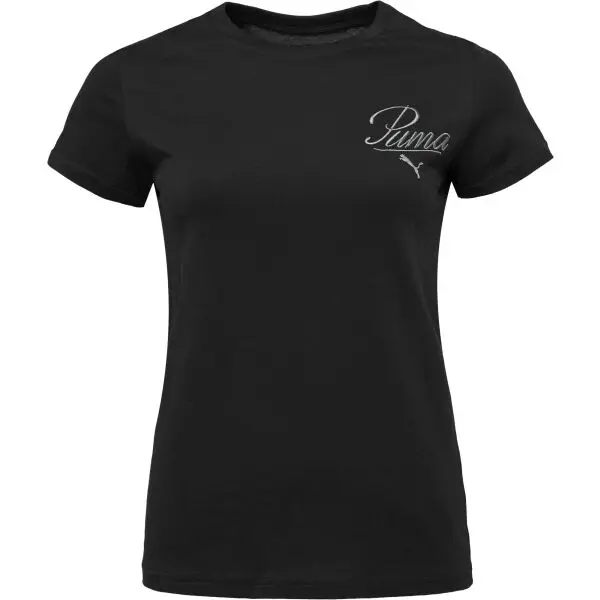 Puma Puma ESSENTIALS SCRIPT TEE Дамска тениска, черно, размер