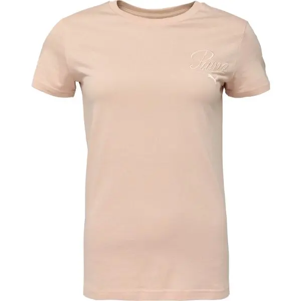 Puma Puma ESSENTIALS SCRIPT TEE Дамска тениска, розово, размер
