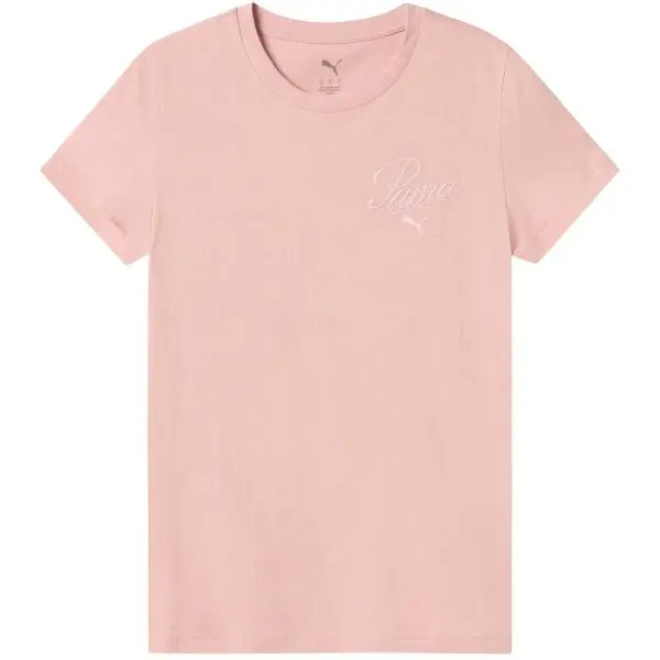 Puma Puma ESSENTIALS SCRIPT TEE Дамска тениска, розово, размер