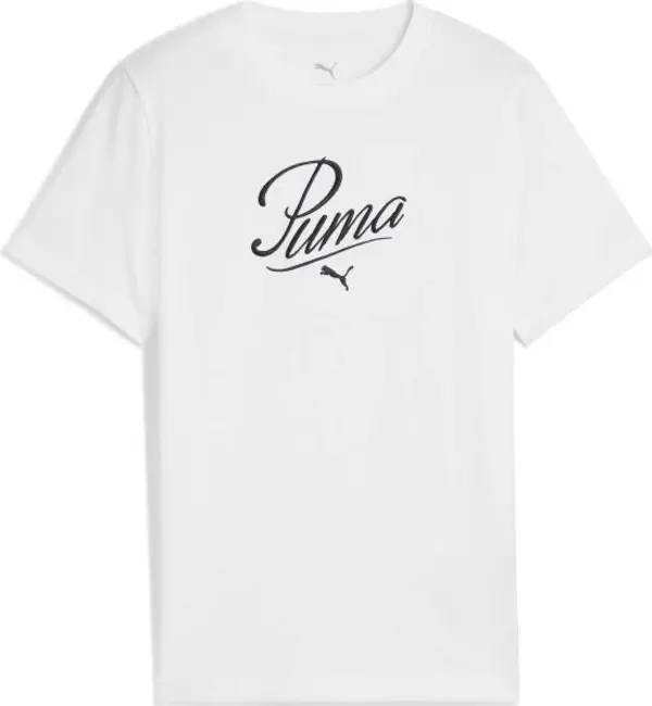 Puma Puma ESSENTIALS SCRIPT TEE G Тениска за момичета, бяло, размер