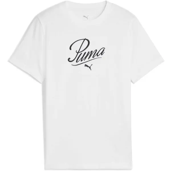 Puma Puma ESSENTIALS SCRIPT TEE G Тениска за момичета, бяло, размер