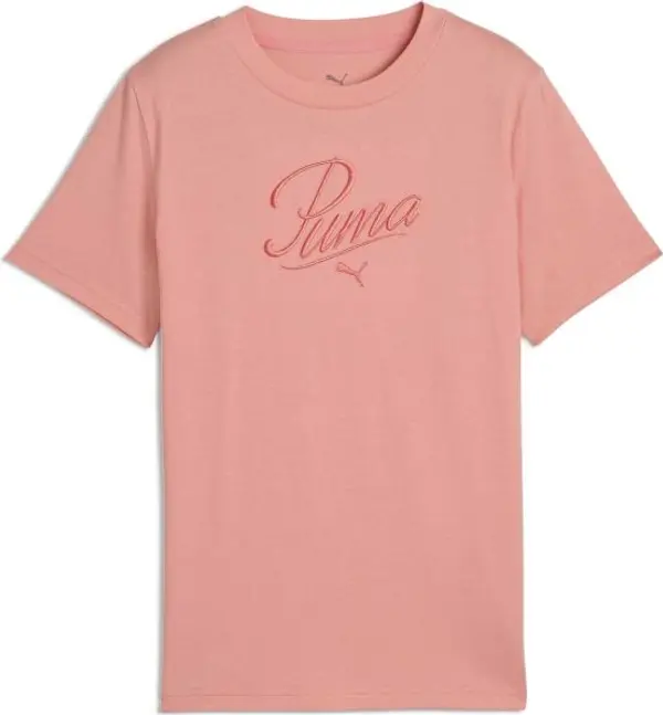 Puma Puma ESSENTIALS SCRIPT TEE G Тениска за момичета, розово, размер
