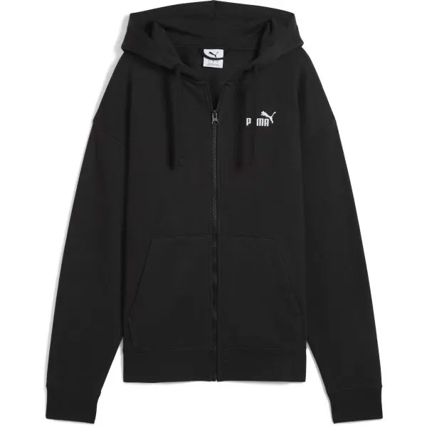 Puma Puma ESSENTIALS SMALL NO.1 LOGO COMFORT FZ HOODIE Дамски суитшърт, черно, размер