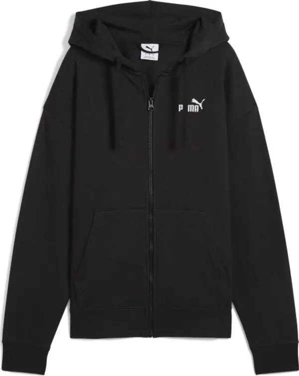Puma Puma ESSENTIALS SMALL NO.1 LOGO COMFORT FZ HOODIE Дамски суитшърт, черно, размер