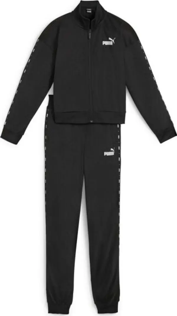 Puma Puma ESSENTIALS TAPE TRICOT SUIT CL G Спортен екип за момичета, черно, размер