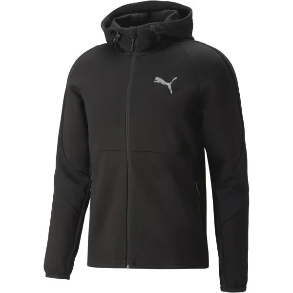 Puma Puma EVOSTRIPE FULL-ZIP HOODIE DK Мъжки спортен суитшърт, черно, размер
