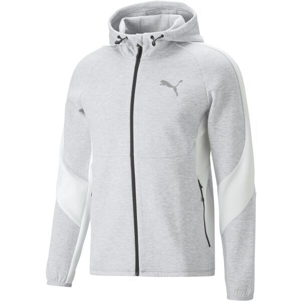 Puma Puma EVOSTRIPE FULL-ZIP HOODIE DK Мъжки спортен суитшърт, сиво, размер