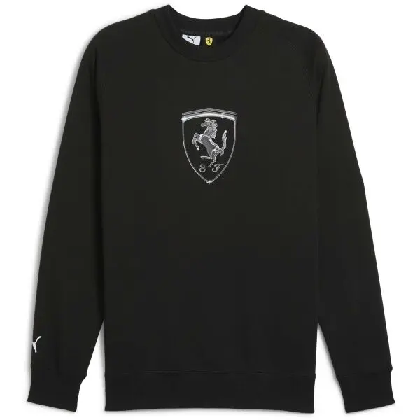 Puma Puma FERRARI RACE BIG SHIELD CREW Мъжки суитшърт, черно, размер XXXL