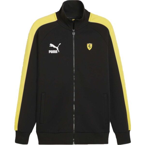 Puma Puma FERRARI RACE ICONIC T7 TRACK JACKET Мъжки суитшърт с цип, черно, размер