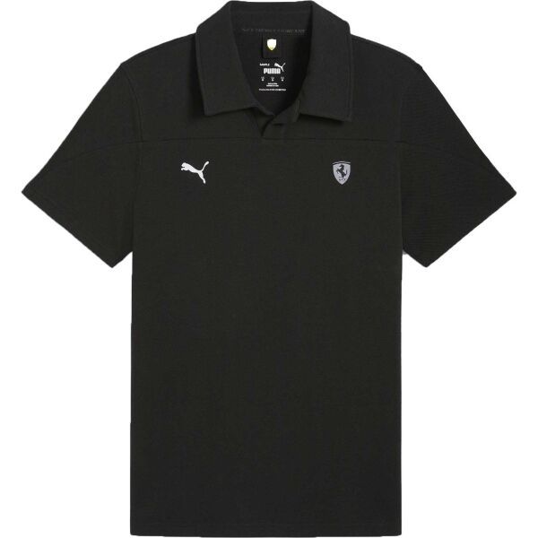 Puma Puma FERRARI STYLE POLO Мъжка тениска с якичка, черно, размер
