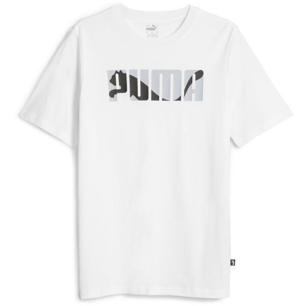 Puma Puma GAPHICS WORDING TEE Мъжка  тениска, бяло, размер