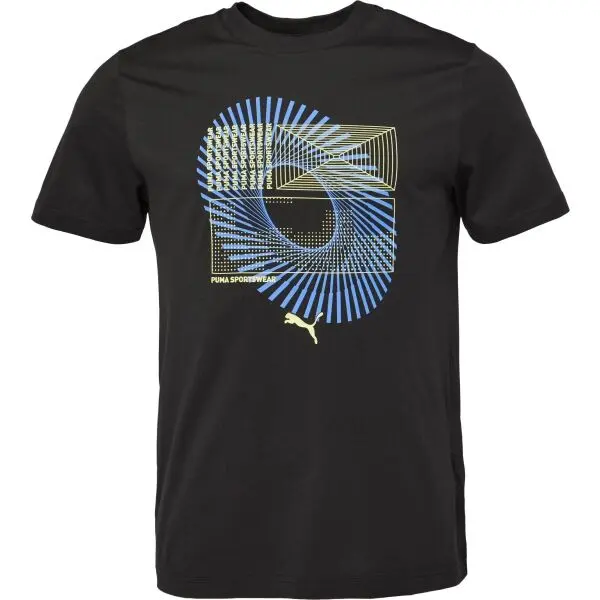 Puma Puma GRAPHIC CIRCULAR TEE Мъжка тениска, черно, размер