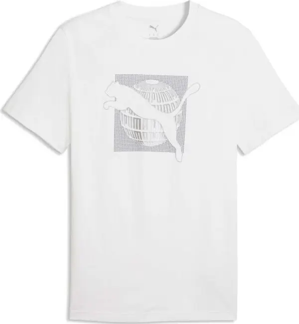 Puma Puma GRAPHIC FOIL TEE Мъжка тениска, бяло, размер