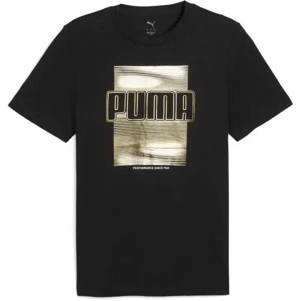 Puma Puma GRAPHIC FOIL TEE Мъжка тениска, черно, размер