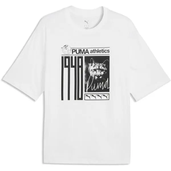Puma Puma GRAPHIC PHOTO PRINT TEE Мъжка тениска, бяло, размер