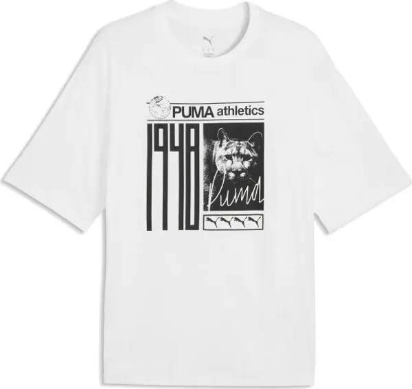 Puma Puma GRAPHIC PHOTO PRINT TEE Мъжка тениска, бяло, размер