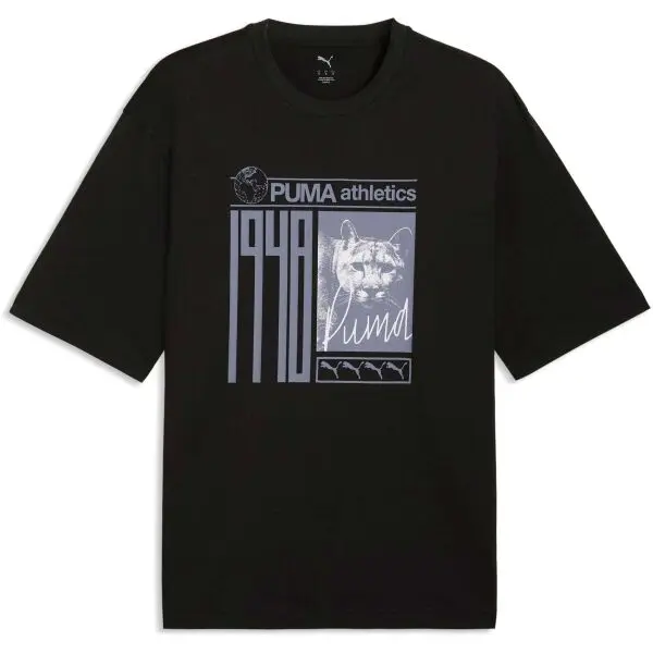 Puma Puma GRAPHIC PHOTO PRINT TEE Мъжка тениска, черно, размер
