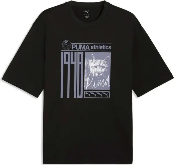 Puma Puma GRAPHIC PHOTO PRINT TEE Мъжка тениска, черно, размер