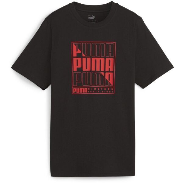 Puma Puma GRAPHIC PUMA BOX TEE Мъжка тениска, черно, размер
