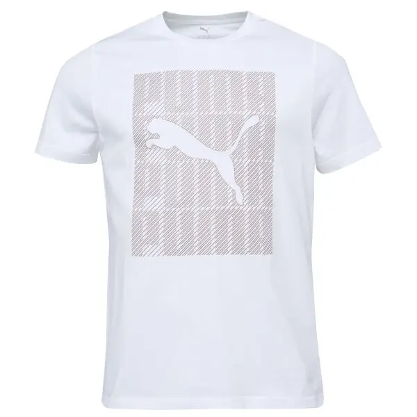 Puma Puma GRAPHIC PUMA WORDING TEE Мъжка тениска, бяло, размер