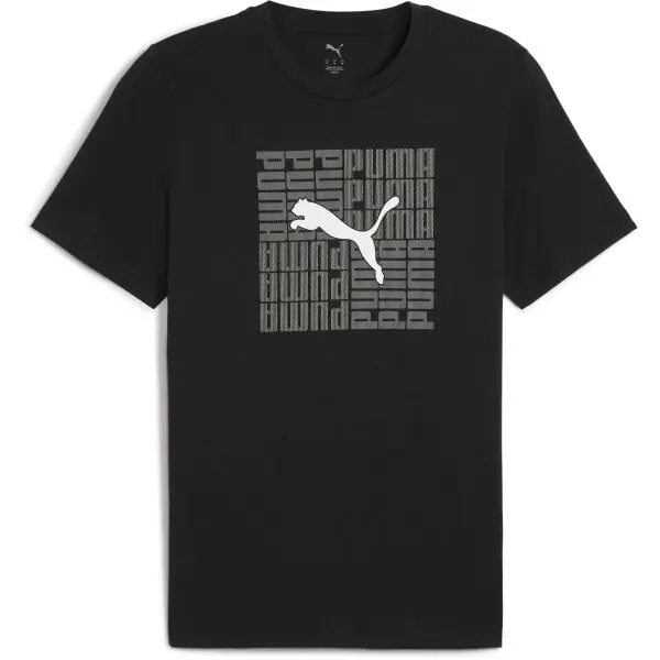 Puma Puma GRAPHIC PUMA WORDING TEE Мъжка тениска, черно, размер