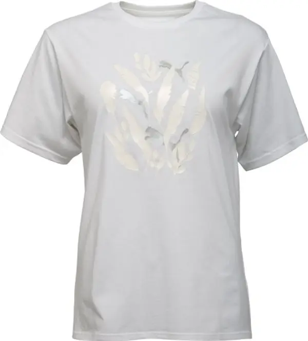 Puma Puma GRAPHIC RELAXED LEAF TEE Дамска тениска, бяло, размер