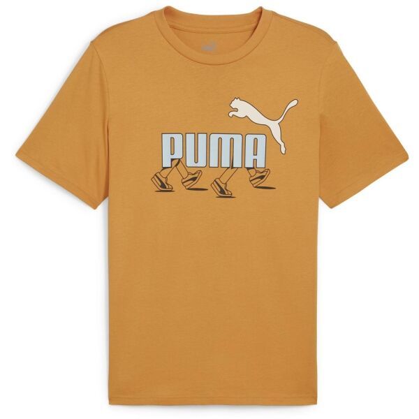 Puma Puma GRAPHIC SNEAKER TEE Мъжка тениска, оранжево, размер