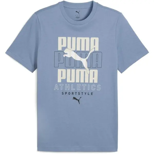 Puma Puma GRAPHIC STACKED TEE Мъжка тениска, синьо, размер
