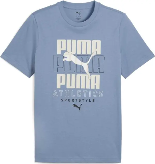 Puma Puma GRAPHIC STACKED TEE Мъжка тениска, синьо, размер