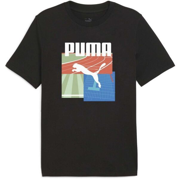 Puma Puma GRAPHIC SUMMER SPORTS TEE Мъжка тениска, черно, размер