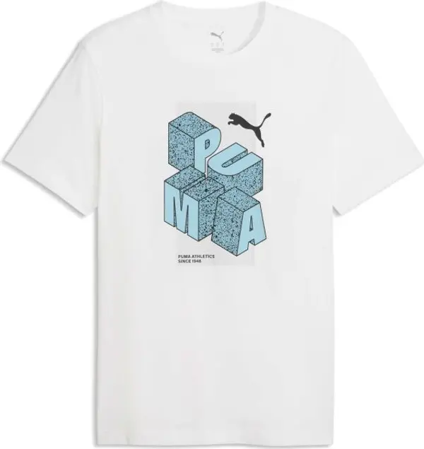 Puma Puma GRAPHIC TEE Мъжка тениска, бяло, размер