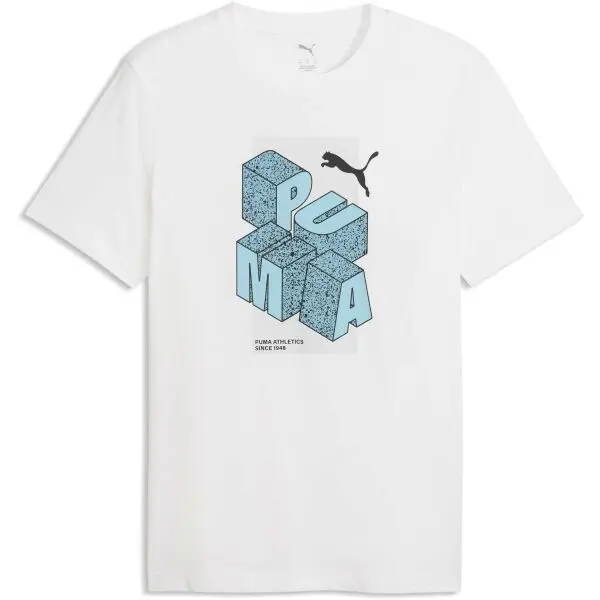 Puma Puma GRAPHIC TEE Мъжка тениска, бяло, размер