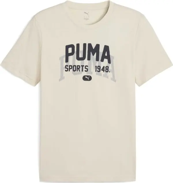 Puma Puma GRAPHIC VARSITY TEE Мъжка тениска, бежово, размер